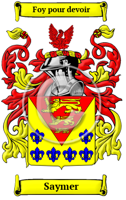 Saymer Family Crest/Coat of Arms