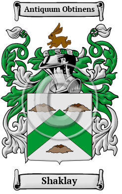 Shaklay Family Crest/Coat of Arms