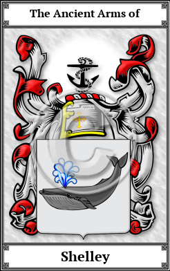 Shelley Family Crest Download (JPG)  Book Plated - 150 DPI