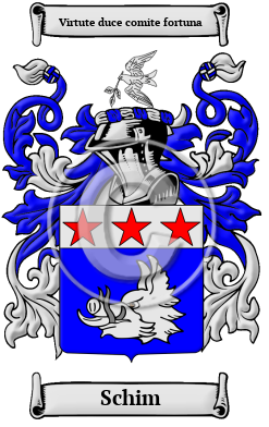 Schim Family Crest/Coat of Arms