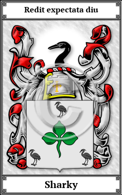 Sharky Family Crest Download (JPG)  Book Plated - 150 DPI