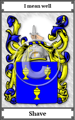 Shave Family Crest Download (JPG)  Book Plated - 150 DPI