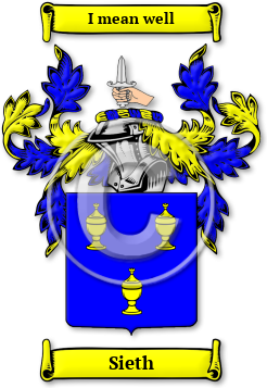 Sieth Family Crest Download (jpg) Legacy Series - 150 DPI
