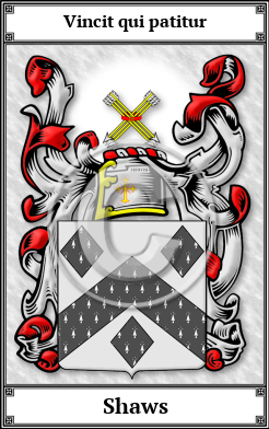 Shaws Family Crest Download (JPG)  Book Plated - 150 DPI