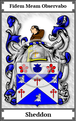 Sheddon Family Crest Download (JPG)  Book Plated - 150 DPI