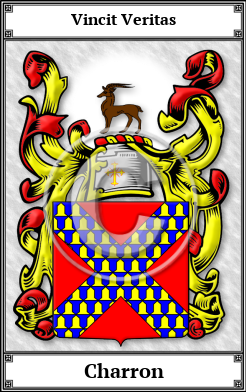 Charron Family Crest Download (JPG)  Book Plated - 150 DPI