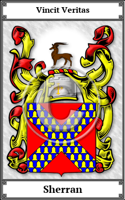 Sherran Family Crest Download (JPG) Book Plated - 600 DPI