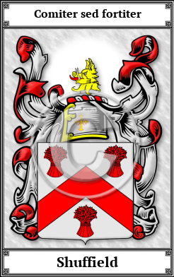 Shuffield Family Crest Download (JPG)  Book Plated - 150 DPI