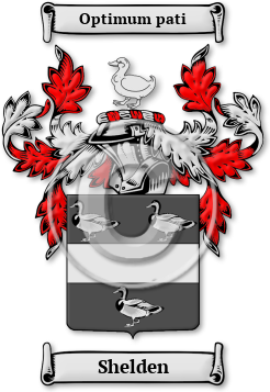 Shelden Family Crest Download (jpg) Legacy Series - 150 DPI