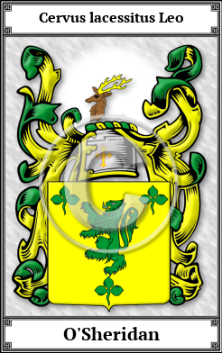 O'Sheridan Family Crest Download (JPG) Book Plated - 600 DPI