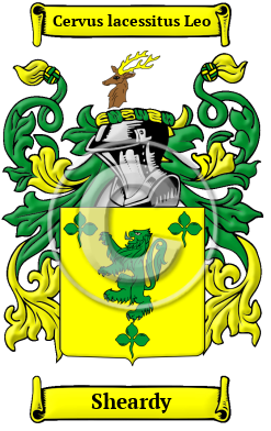 Sheardy Family Crest/Coat of Arms