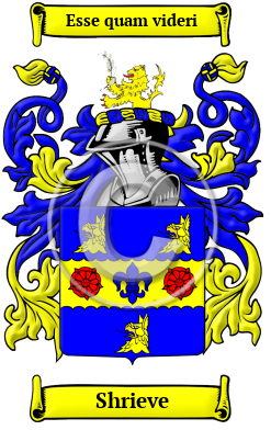 Shrieve Family Crest/Coat of Arms