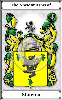 Sharma Family Crest Download (JPG) Book Plated - 600 DPI
