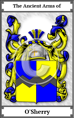 O'Sherry Family Crest Download (JPG) Book Plated - 150 DPI