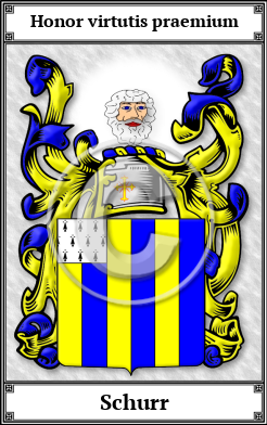 Schurr Family Crest Download (JPG)  Book Plated - 150 DPI