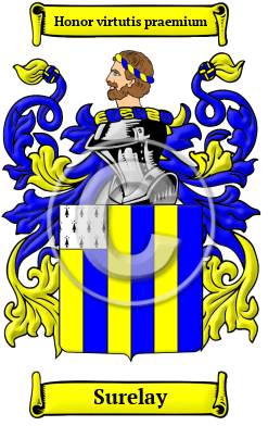 Surelay Family Crest/Coat of Arms