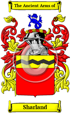 Sharland Family Crest/Coat of Arms