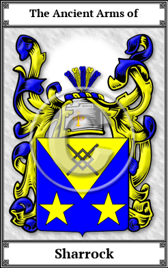 Sharrock Family Crest Download (JPG)  Book Plated - 150 DPI