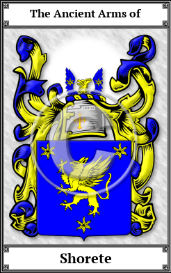 Shorete Family Crest Download (JPG)  Book Plated - 150 DPI