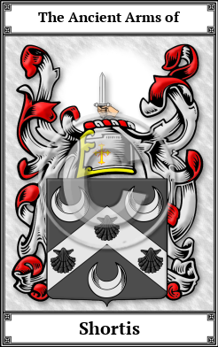 Shortis Family Crest Download (JPG) Book Plated - 600 DPI