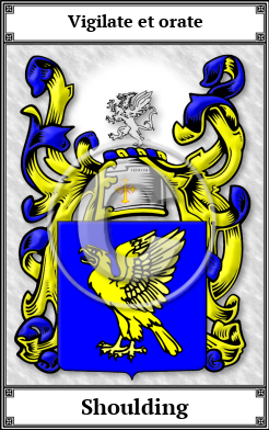 Shoulding Family Crest Download (JPG)  Book Plated - 150 DPI