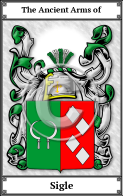 Sigle Family Crest Download (JPG)  Book Plated - 150 DPI
