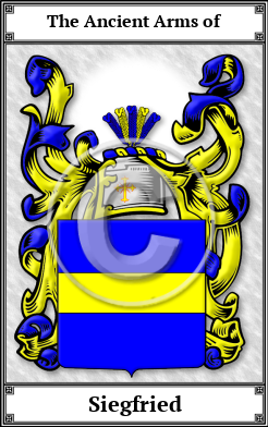 Siegfried Family Crest Download (JPG) Book Plated - 600 DPI