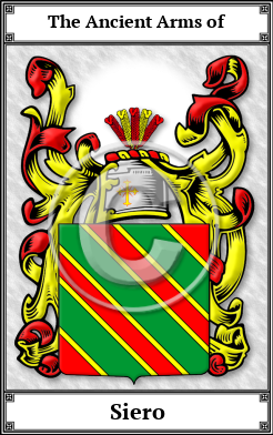 Siero Family Crest Download (JPG)  Book Plated - 150 DPI