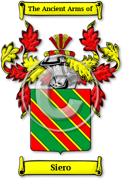 Siero Family Crest Download (jpg) Legacy Series - 150 DPI