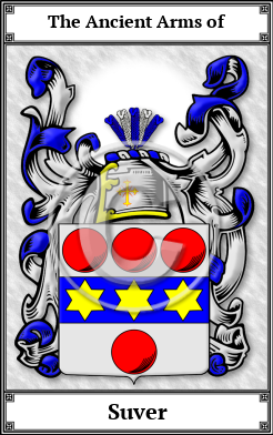 Suver Family Crest Download (JPG) Book Plated - 600 DPI