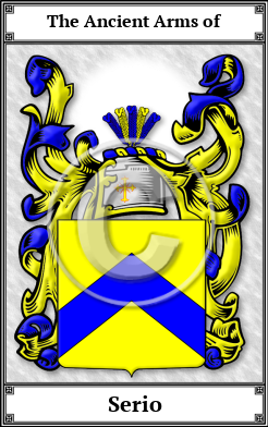 Serio Family Crest Download (JPG)  Book Plated - 150 DPI
