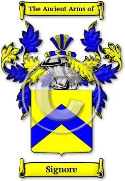 Signore Family Crest Download (JPG) Legacy Series - 600 DPI
