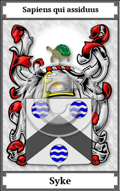 Syke Family Crest Download (JPG)  Book Plated - 150 DPI