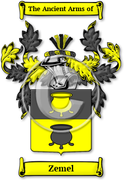Zemel Family Crest Download (jpg) Legacy Series - 150 DPI