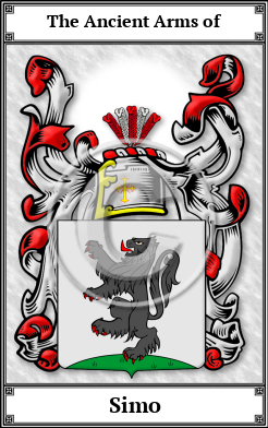 Simo Family Crest Download (JPG)  Book Plated - 150 DPI
