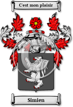 Simien Family Crest Download (jpg) Legacy Series - 150 DPI