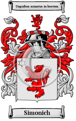Simonich Family Crest/Coat of Arms
