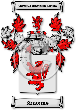 Simonne Family Crest Download (JPG) Legacy Series - 600 DPI
