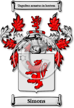 Simons Family Crest Download (jpg) Legacy Series - 150 DPI