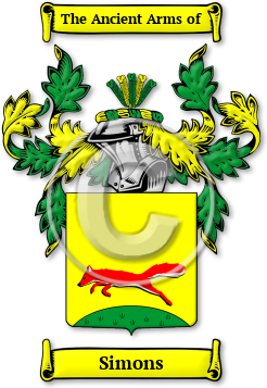 Simons Family Crest Download (JPG) Legacy Series - 600 DPI