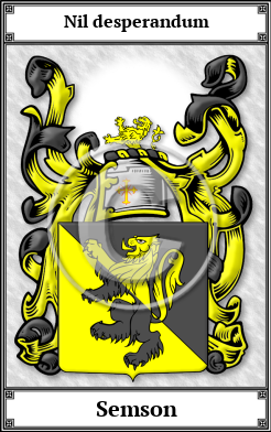 Semson Family Crest Download (JPG)  Book Plated - 150 DPI