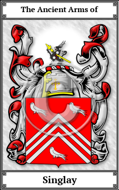 Singlay Family Crest Download (JPG) Book Plated - 600 DPI
