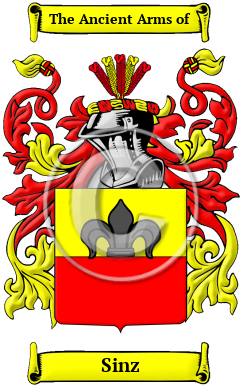 Sinz Family Crest/Coat of Arms
