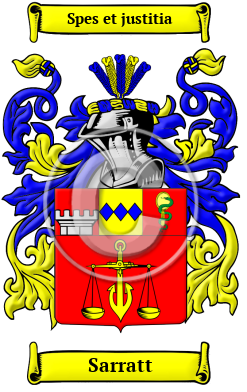 Sarratt Family Crest/Coat of Arms