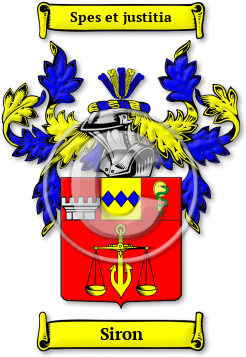 Siron Family Crest Download (jpg) Legacy Series - 150 DPI