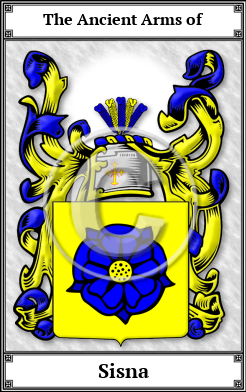 Sisna Family Crest Download (JPG) Book Plated - 600 DPI