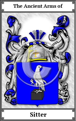 Sitter Family Crest Download (JPG)  Book Plated - 150 DPI