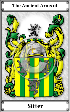 Sitter Family Crest Download (JPG)  Book Plated - 150 DPI