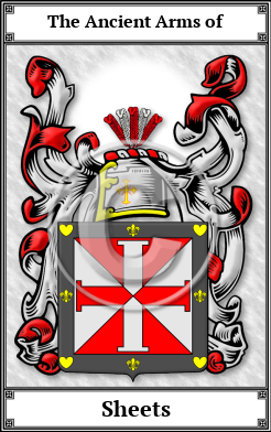 Sheets Family Crest Download (JPG)  Book Plated - 150 DPI