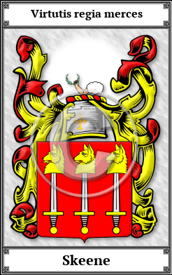 Skeene Family Crest Download (JPG)  Book Plated - 150 DPI